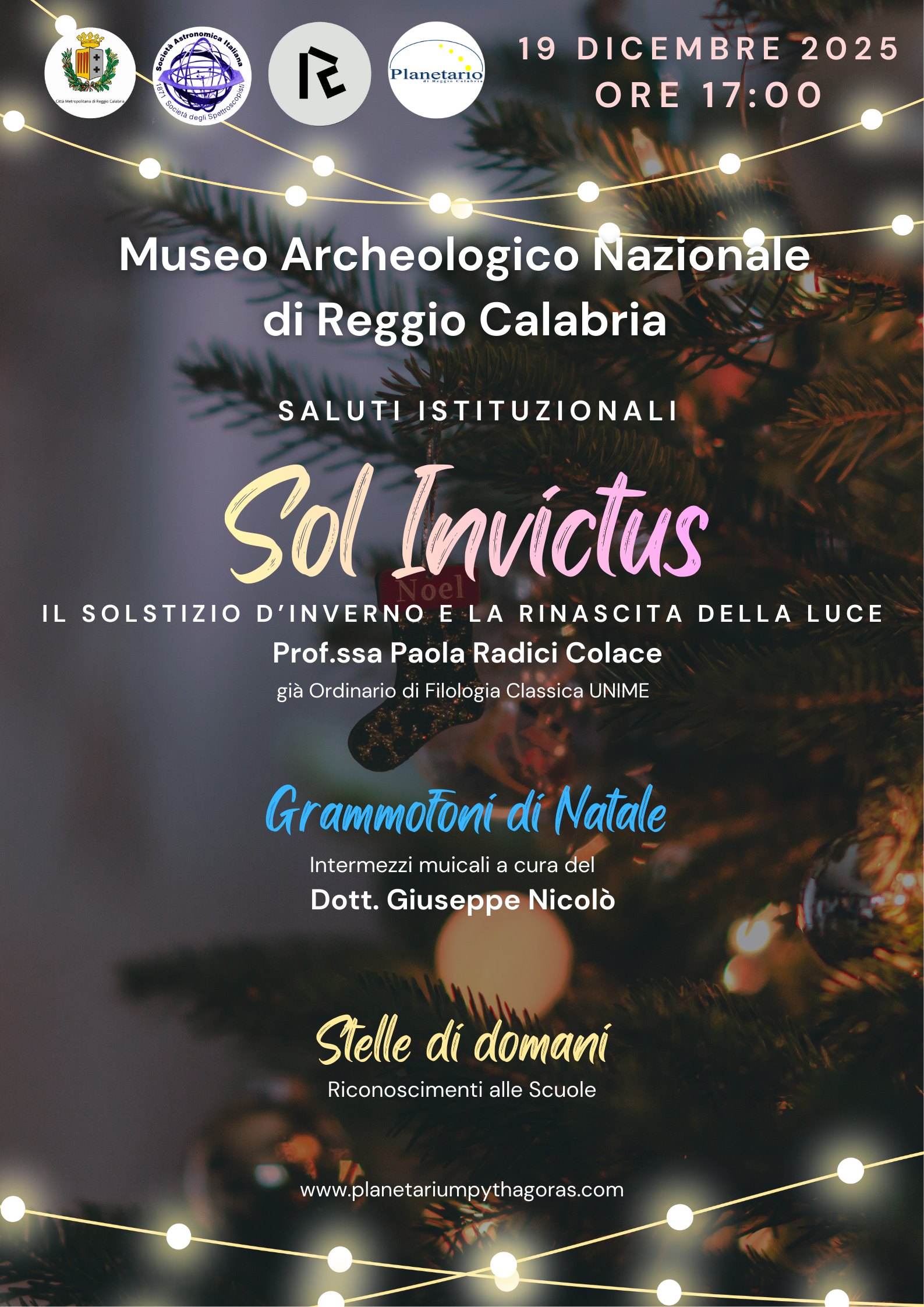 Immagine di copertina per Il Planetarium Pythagoras della Citt� Metropolitana di Reggio Calabria celebra il solstizio d�inverno