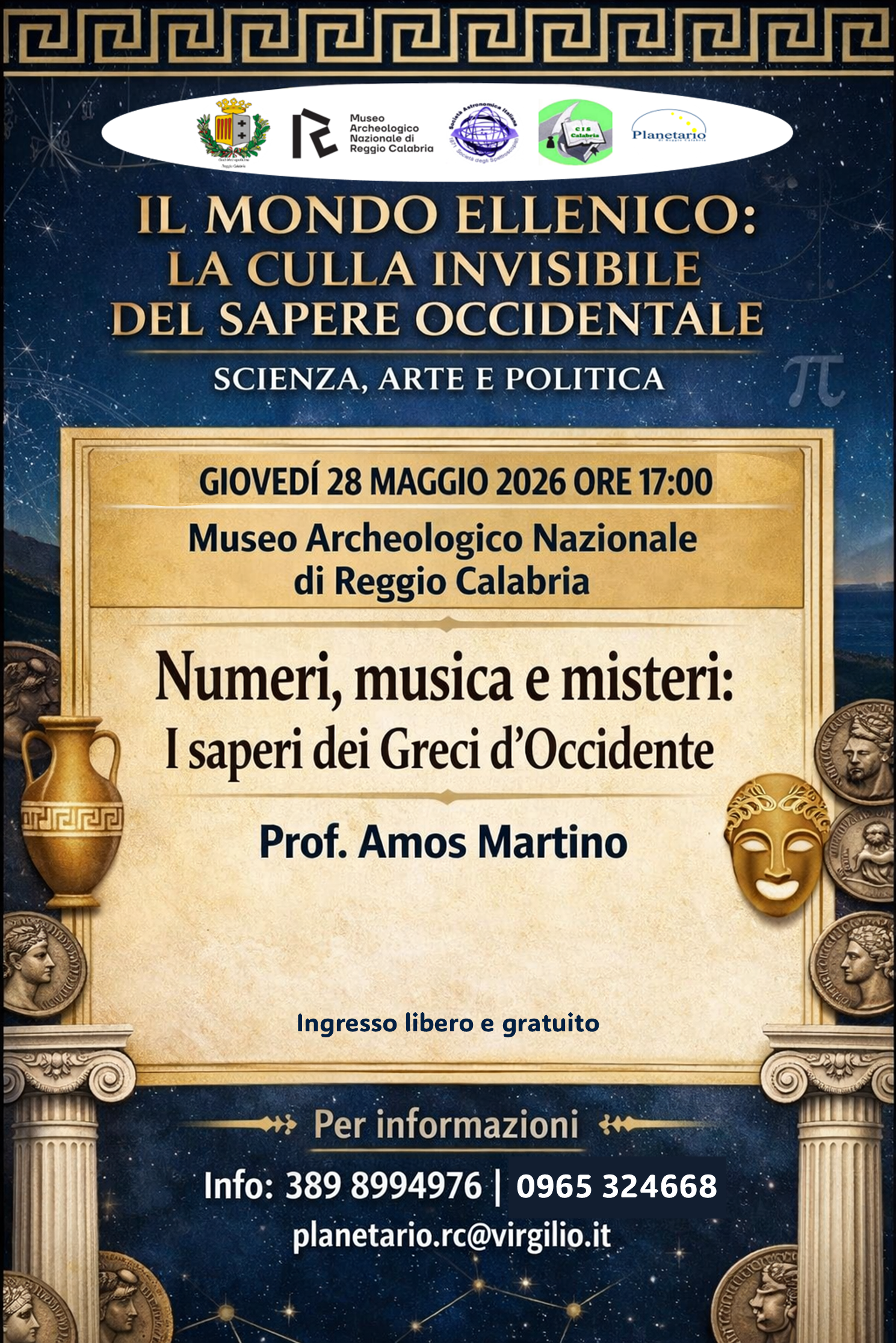 Il 28 maggio al Museo la lezione del professor Martino su \