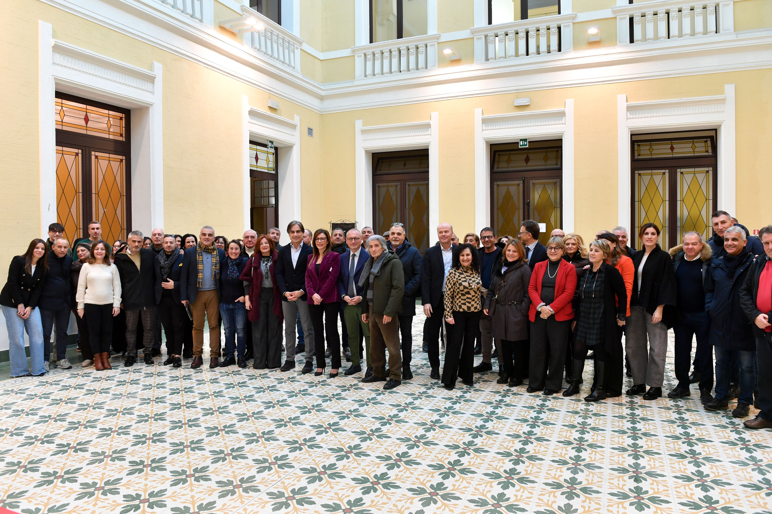 A Palazzo Alvaro il tradizionale scambio di auguri con il sindaco Falcomat�: \